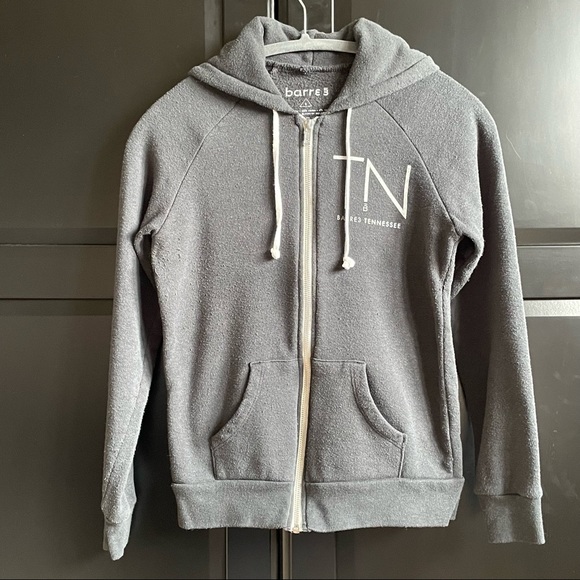 Barre3 Zip-up Hoodie (S) Gray - Picture 1 of 6